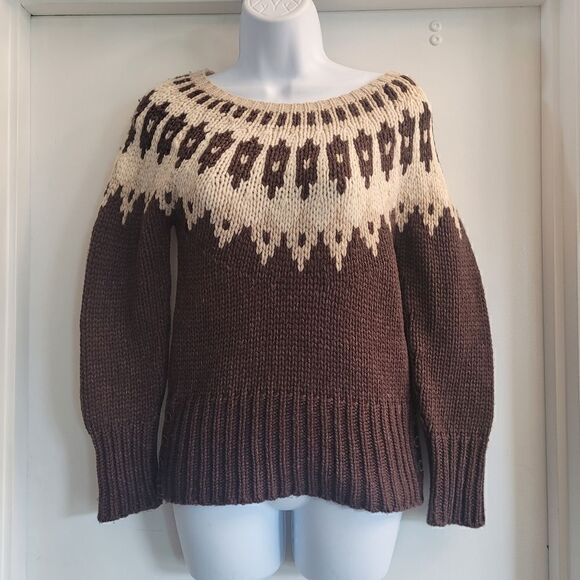 Abercrombie and Fitch Sally Fair Isle wool and cashmere blend sweater - Picture 1 of 9